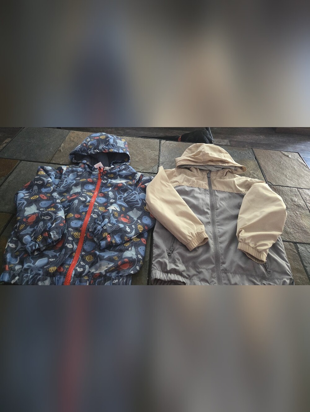 GAP Kids' Hooded Linned Rain Jacket And Tommy Bahamma Lined Raincoat